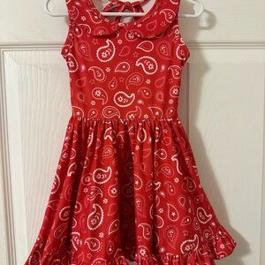 Red Paisley Twirl Dress